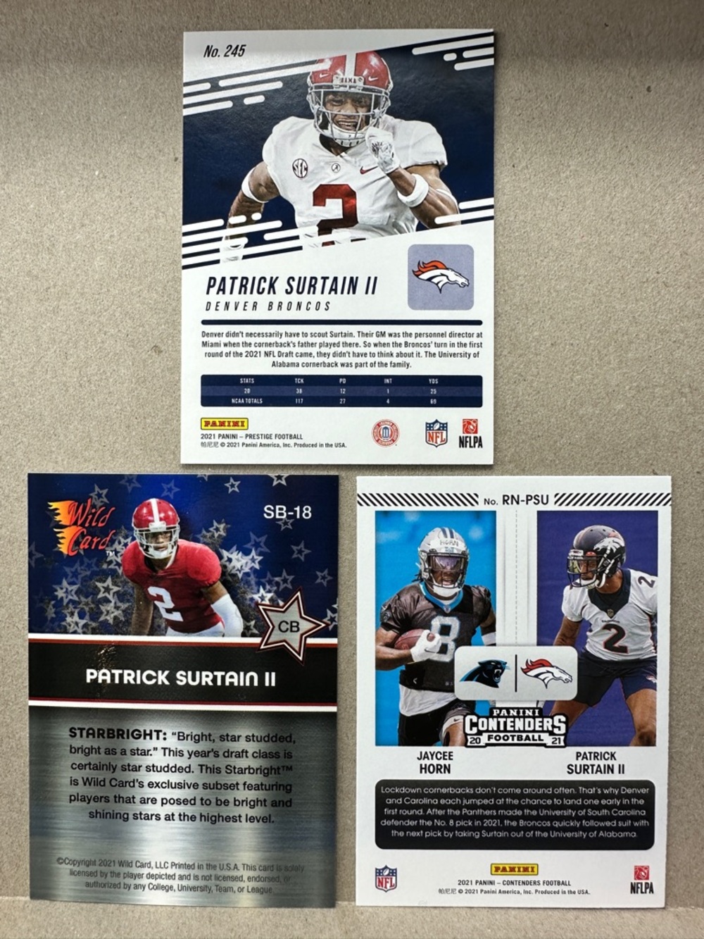 Bo Nix + 3 Patrick Surtain II rookies w/ Bonitto/Sutton/Mims Broncos lot of 18 - Picture 3 of 15
